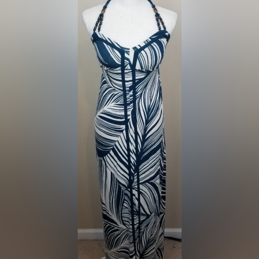 Tommy Bahama Teal & White Maxi Dress size XXS